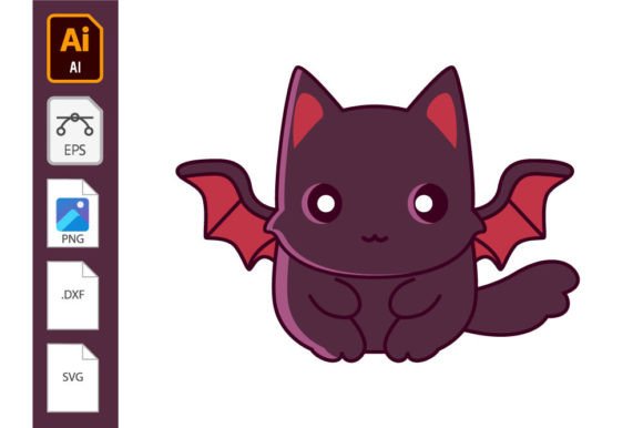 Download Cute Halloween Character Bat Cat - Premium Bundle
