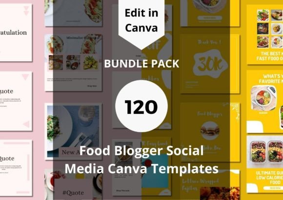 Download 120 Food Blogger Social Media Templates - Food Collection